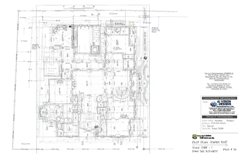 Pool design overlaid on property survey and home footprint